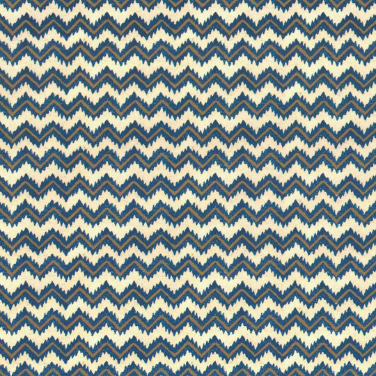 Dark Blue and Gold Geometric Zig Zag Print Italian Paper ~ Tassotti 